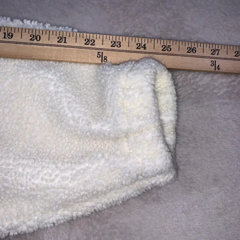 Vintage SOUTHPOLE Sweater Men Large White 1/4 Zip Pullover HipHop Y2K Sherpa 90s